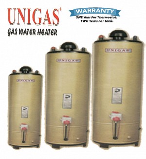UniGas 30 Gallons Standard Gas Water Heater / Geyser